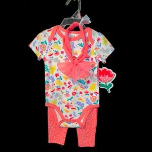 🍀Baby Girls Onesie and Pants Set With Bow🍀